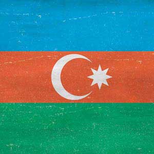 Azerbaijan Flag Distressed Google Home Skin